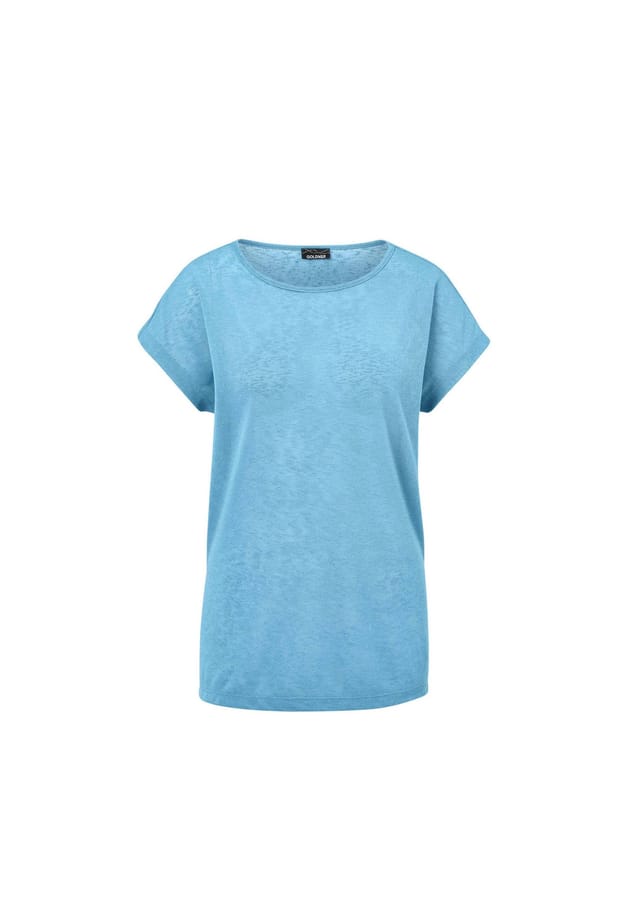 Короткий размер: рубашка из льняной ткани Goldner, голубой
Короткий размер: рубашка из льняной ткани Goldner, голубой