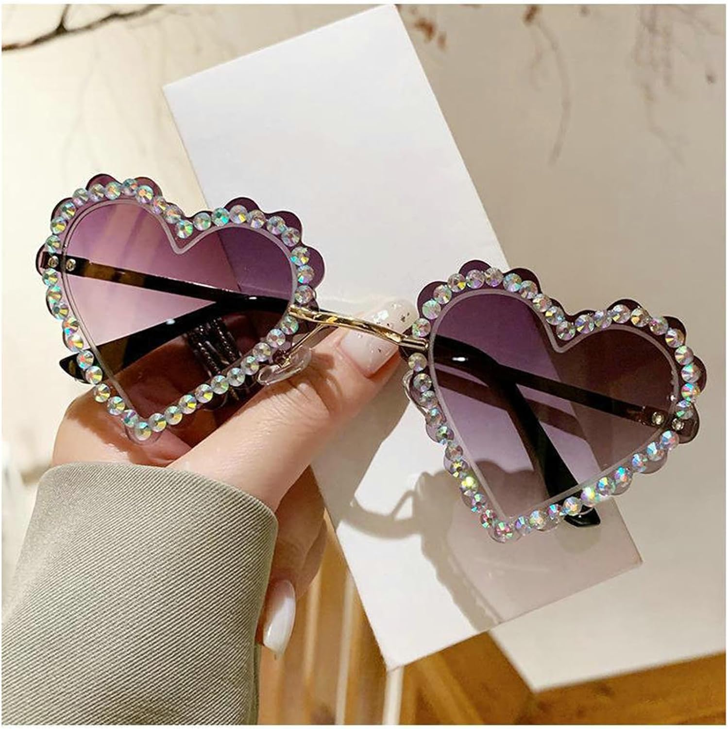 Willochra Модные солнцезащитные очки в форме сердца со стразами, без оправы, с бриллиантами в форме сердца, забавные очки для вечеринок и отдыха на природе, для женщин, Gary
Willochra Модные солнцезащитные очки в форме сердца со стразами, без оправы, с бриллиантами в форме сердца, забавные очки для вечеринок и отдыха на природе, для женщин, Gary