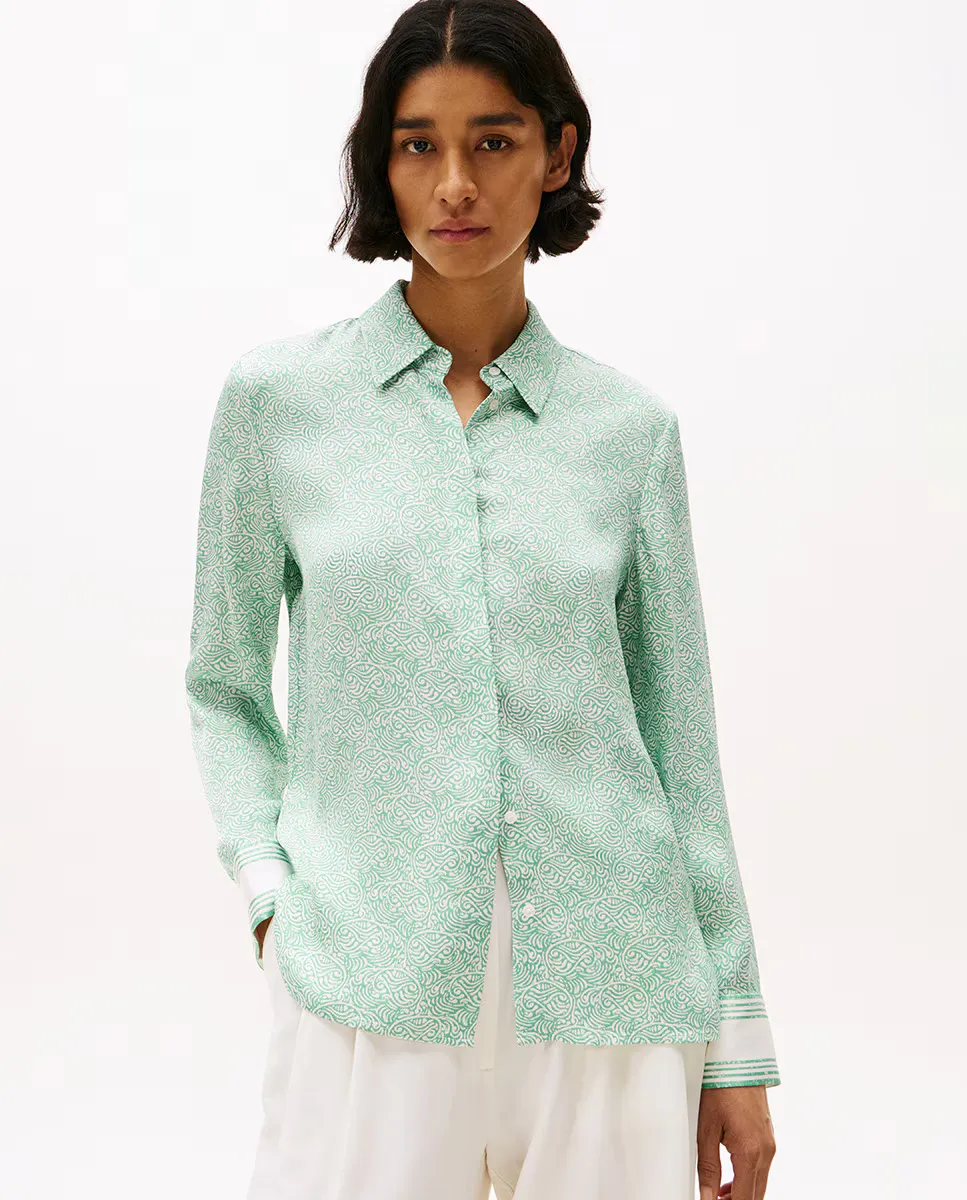 Женская блузка с длинными рукавами из сатина Tommy Hilfiger, светло-зеленый
Женская блузка с длинными рукавами из сатина Tommy Hilfiger, светло-зеленый