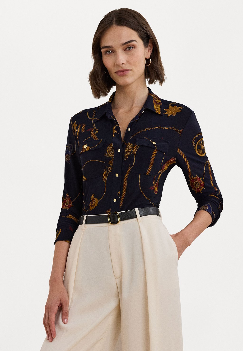 Блузка на пуговицах SLIM FIT BELTING-PRINT JERSEY SHIRT Lauren Ralph Lauren Petite, темно-синий
Блузка на пуговицах SLIM FIT BELTING-PRINT JERSEY SHIRT Lauren Ralph Lauren Petite, темно-синий