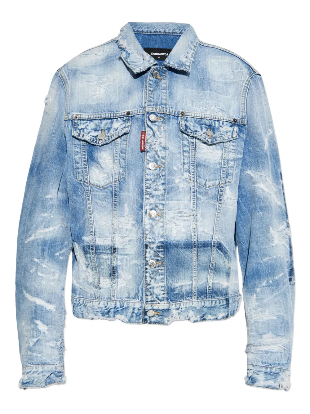 Джинсовая куртка с эффектом потертости Dsquared2, синий
Джинсовая куртка с эффектом потертости Dsquared2, синий