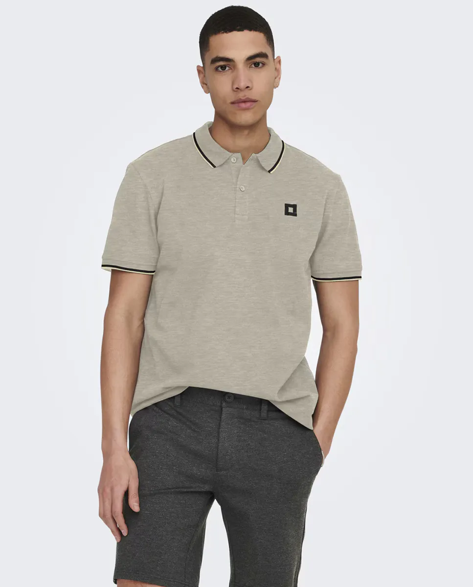 Мужская рубашка-поло стандартного кроя с короткими рукавами Only & Sons, бежевый
Мужская рубашка-поло стандартного кроя с короткими рукавами Only & Sons, бежевый