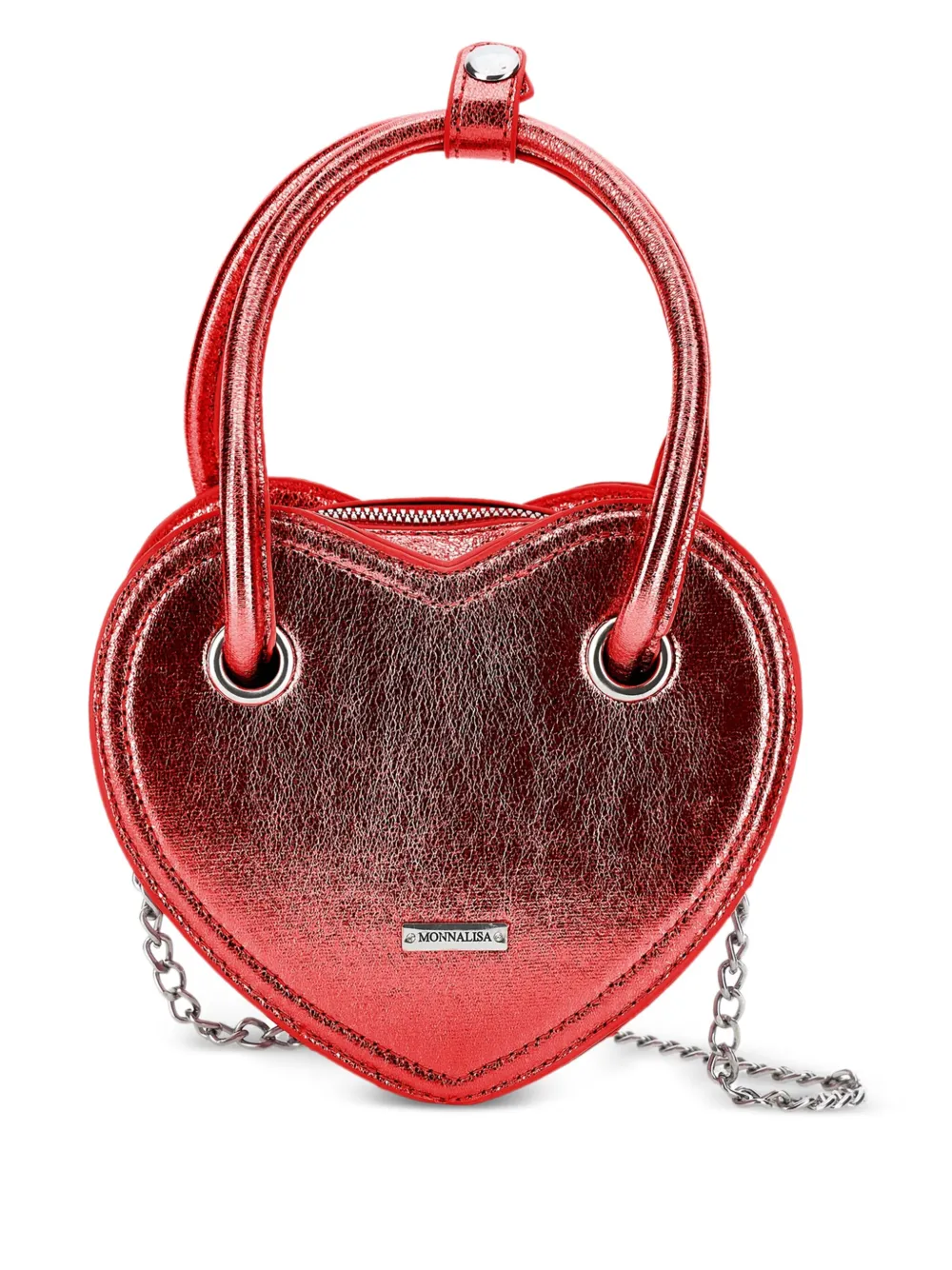 Сумка в форме сердца с эффектом металлик Monnalisa, красный
Сумка в форме сердца с эффектом металлик Monnalisa, красный