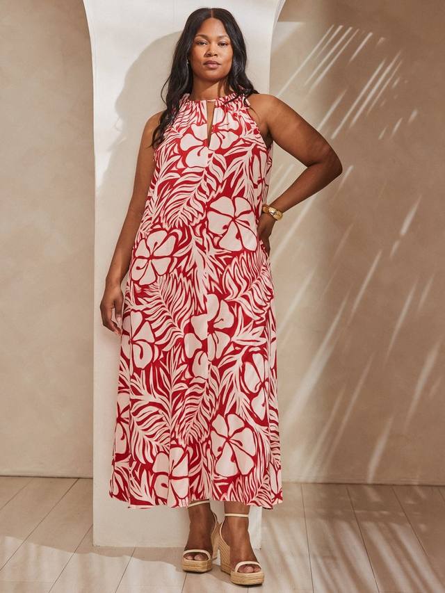 Платье макси с цветочным принтом и бретелями халтер Live Unlimited
Платье макси с цветочным принтом и бретелями халтер Live Unlimited