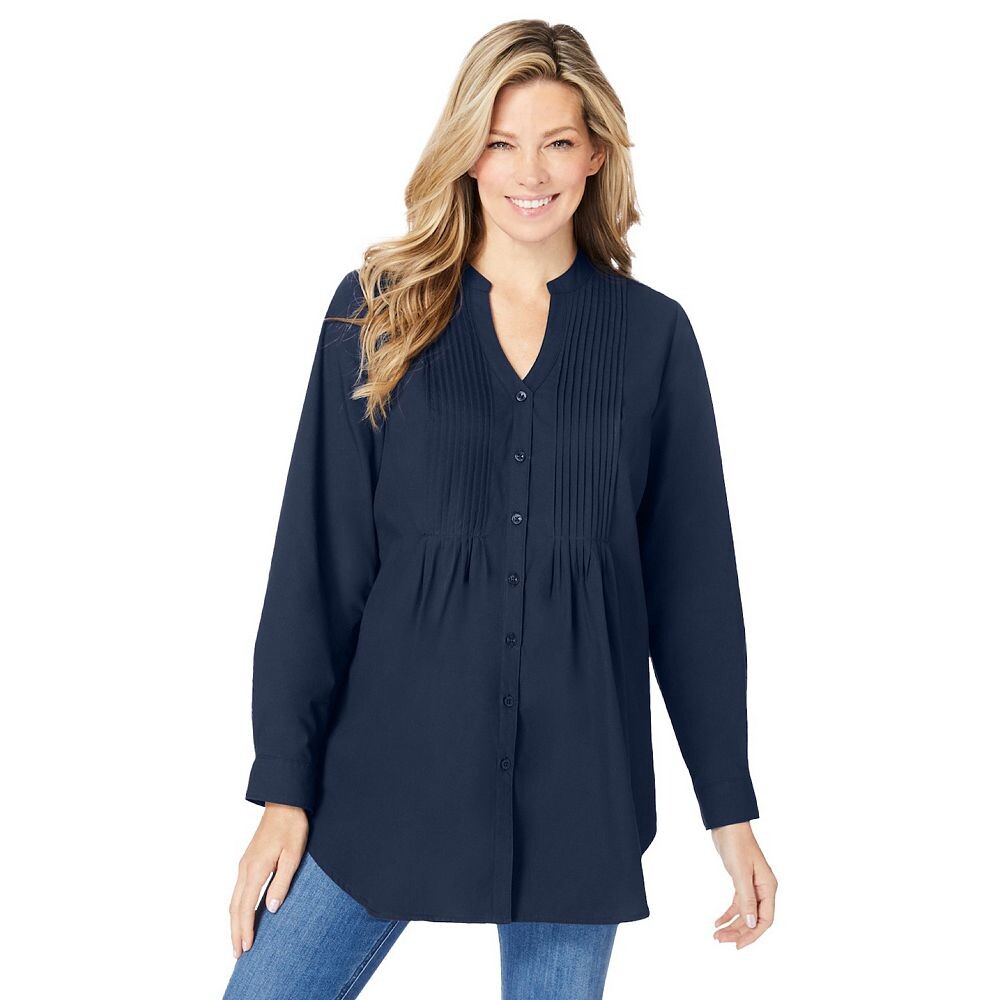 Женщина в женской тунике с идеальными защипами больших размеров Woman Within, темно-синий
Женщина в женской тунике с идеальными защипами больших размеров Woman Within, темно-синий