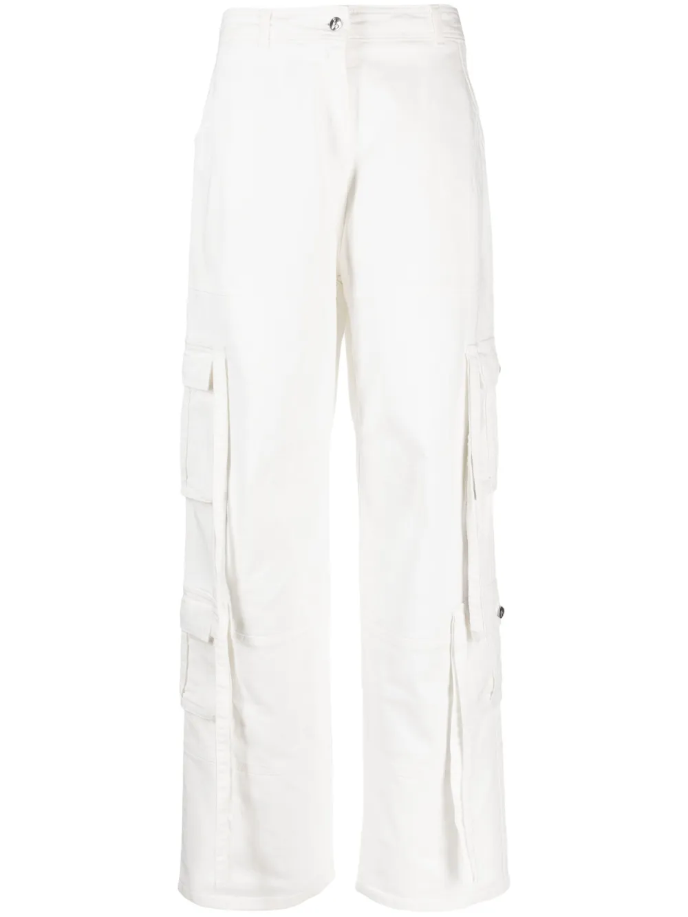 Широкие брюки карго ANDREĀDAMO, белый
Широкие брюки карго ANDREĀDAMO, белый