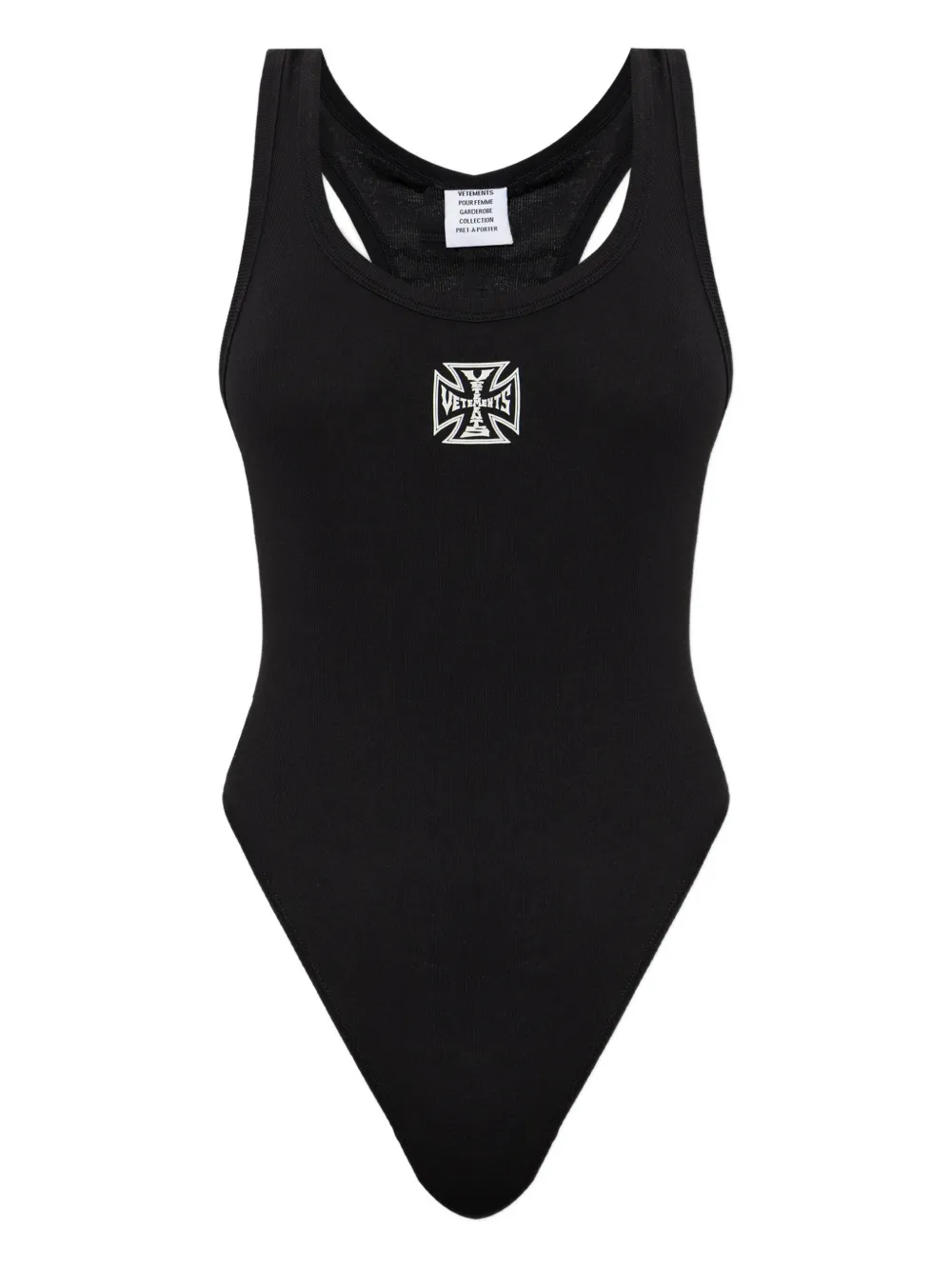 Боди с вышитым логотипом Vetements, черный
Боди с вышитым логотипом Vetements, черный