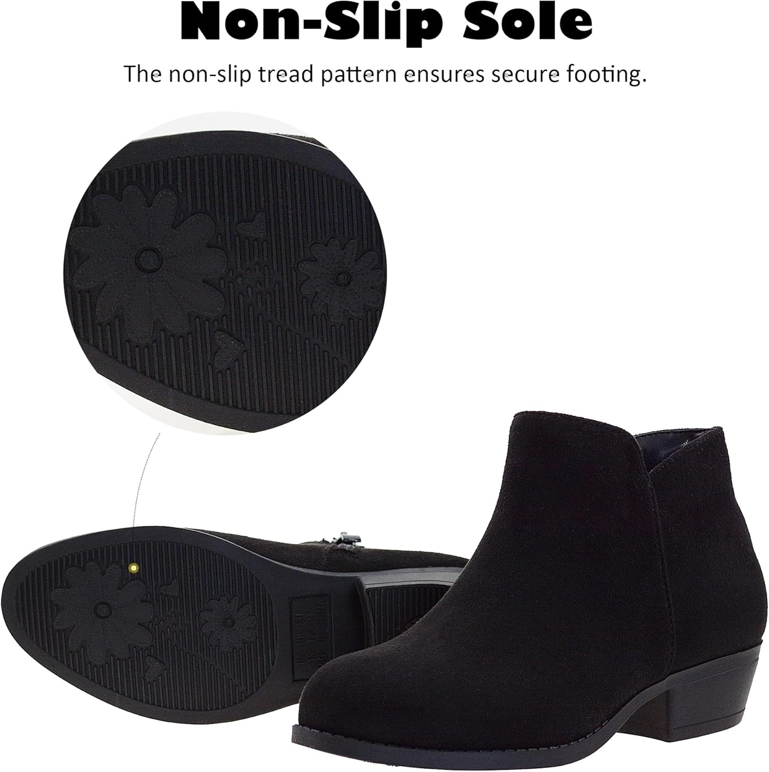 Ботинки для девочек, низкие ботильоны с боковой молнией, небольшой каблук, теплые водоотталкивающие уличные обувь для малышей и детей старшего возраста LseLom, Black
Ботинки для девочек, низкие ботильоны с боковой молнией, небольшой каблук, теплые водоотталкивающие уличные обувь для малышей и детей старшего возраста LseLom, Black