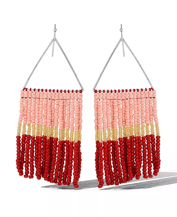 Серьги с бахромой из розовых и красных бусин в стиле омбре Jessica Simpson, pink/red/yellow
Серьги с бахромой из розовых и красных бусин в стиле омбре Jessica Simpson, pink/red/yellow