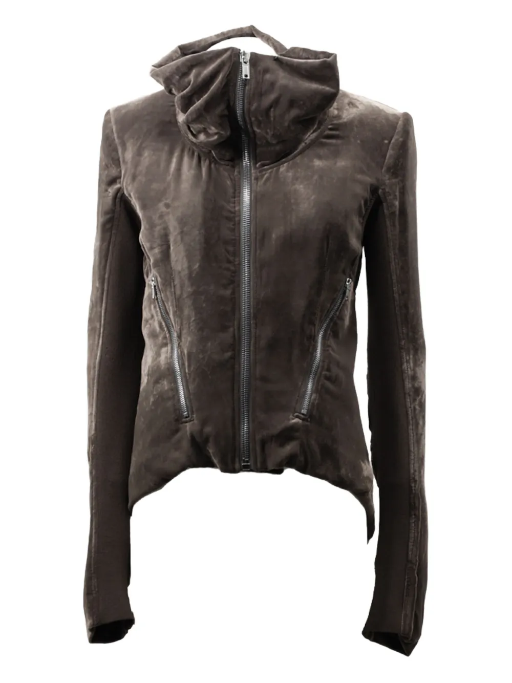 Бархатная куртка на молнии спереди Rick Owens, коричневый
Бархатная куртка на молнии спереди Rick Owens, коричневый