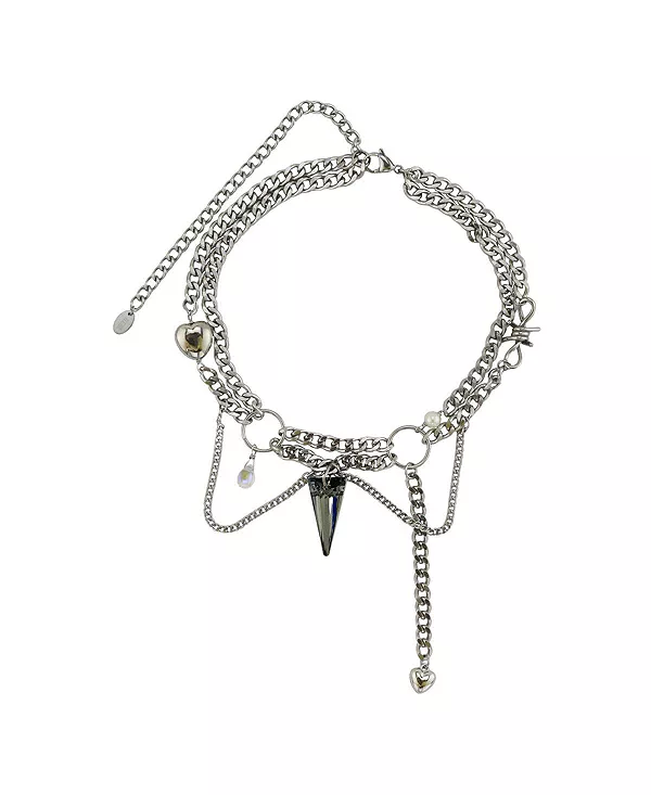 Беспорядочное многослойное ожерелье с шипами Rebl Jewelry, silver
Беспорядочное многослойное ожерелье с шипами Rebl Jewelry, silver