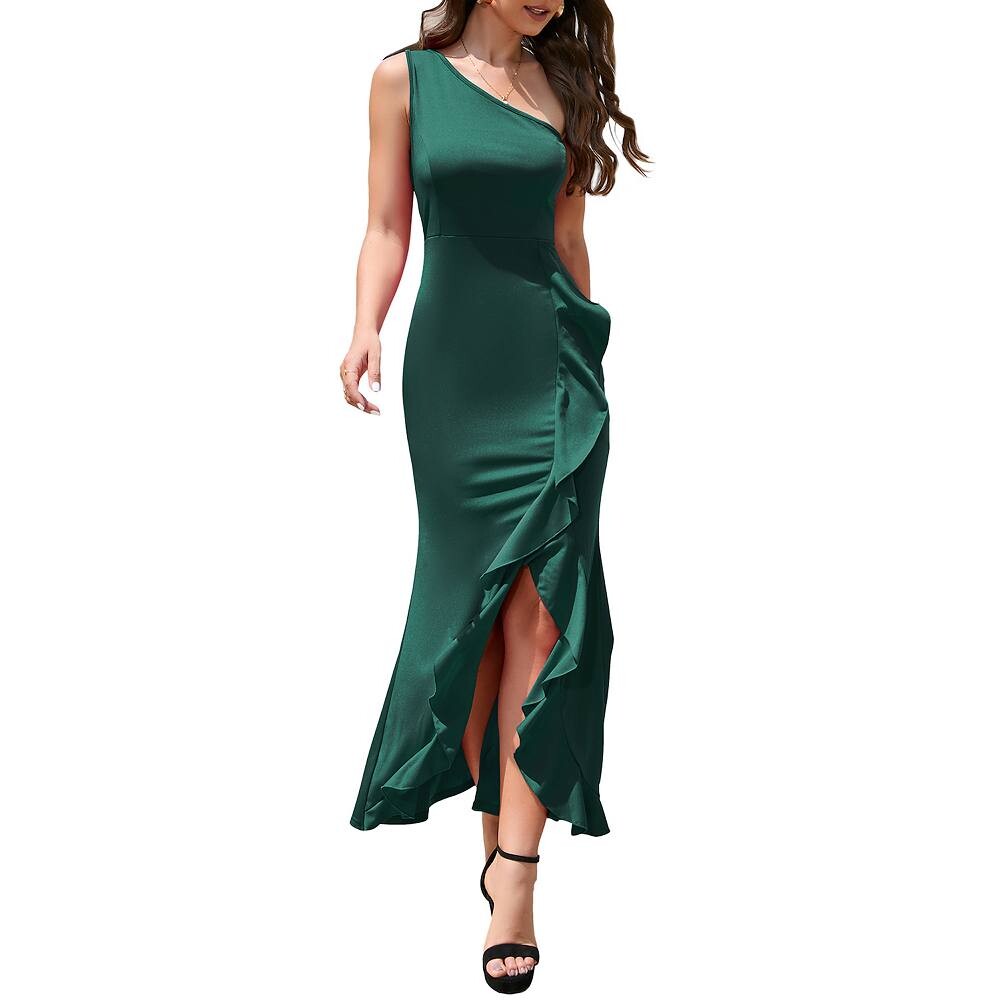 Женское свадебное платье для гостей на одно плечо без рукавов с разрезом по бокам Вечерние платья для вечерней вечеринки MISSKY, зеленый
Женское свадебное платье для гостей на одно плечо без рукавов с разрезом по бокам Вечерние платья для вечерней вечеринки MISSKY, зеленый