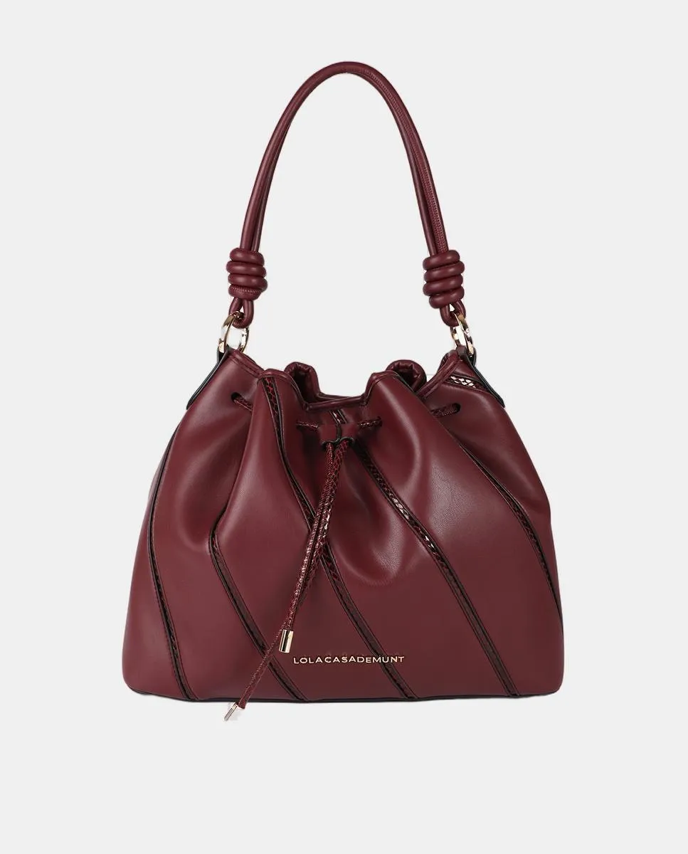 Детали и детали сумки Judas с эффектом змеиной кожи Lola Casademunt, бордовый
Детали и детали сумки Judas с эффектом змеиной кожи Lola Casademunt, бордовый