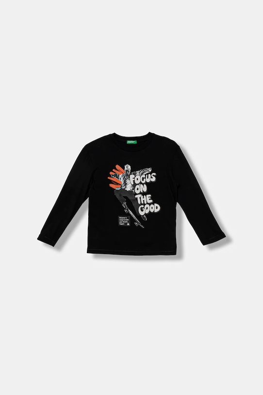 Детская хлопковая кофта с длинным рукавом United Colors Of Benetton, черный
Детская хлопковая кофта с длинным рукавом United Colors Of Benetton, черный