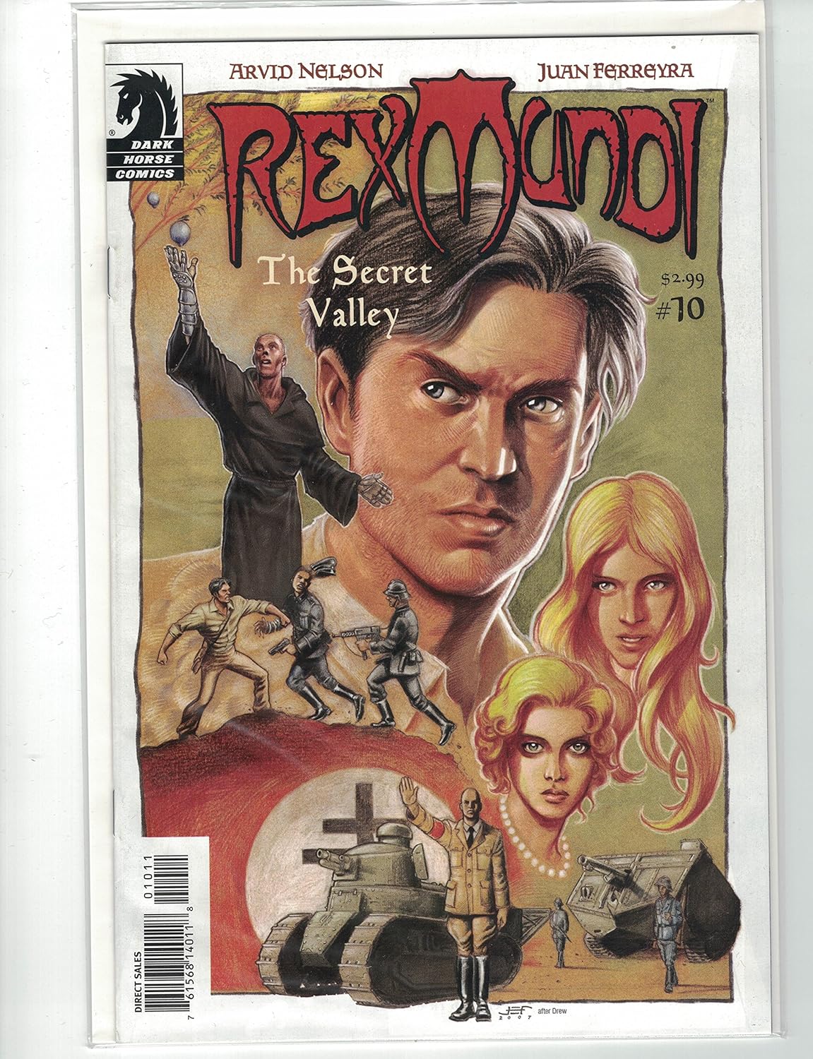 Rex Mundi, Vol. 2 No. 10: The Secret Valley; Feb. 2008 (Dark Horse Comics)
Rex Mundi, Vol. 2 No. 10: The Secret Valley; Feb. 2008 (Dark Horse Comics)