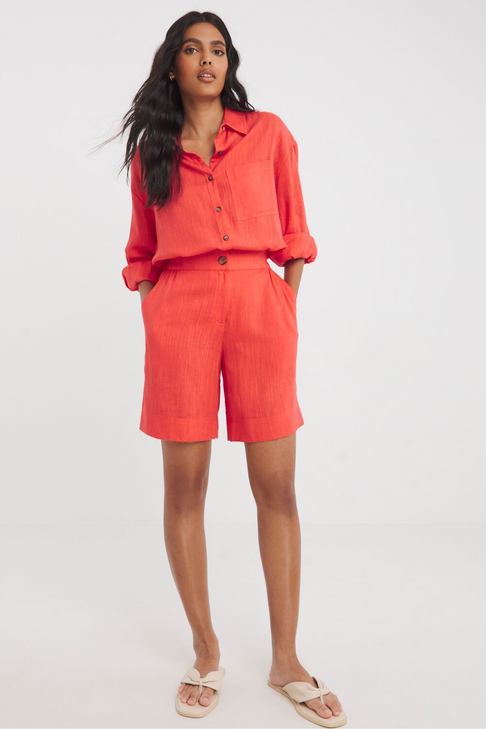 Розовые льняные шорты-бермуды Jd Williams, розовый
Розовые льняные шорты-бермуды Jd Williams, розовый