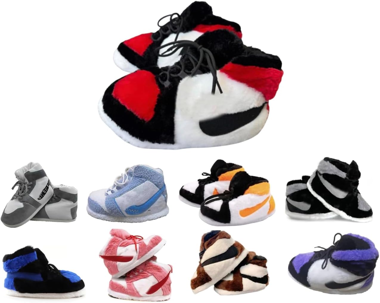 Теплые пушистые кроссовки-тапочки для дома Generic, белый/черный/красный
Теплые пушистые кроссовки-тапочки для дома Generic, белый/черный/красный