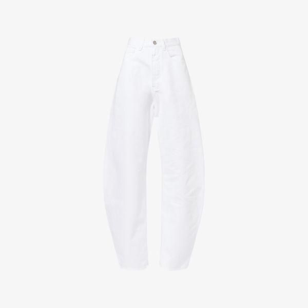 Джинсы Alaia с высокой посадкой и широкими штанинами, белый
Джинсы Alaia с высокой посадкой и широкими штанинами, белый