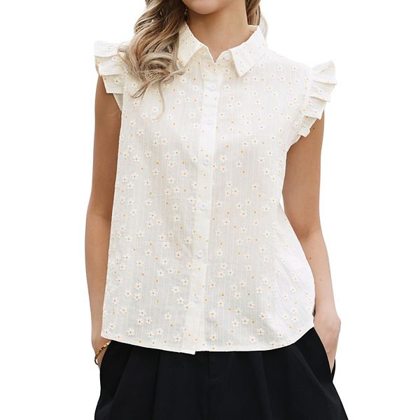 Блузка с рюшами на рукавах и цветочным принтом Inspire Chic, White
Блузка с рюшами на рукавах и цветочным принтом Inspire Chic, White