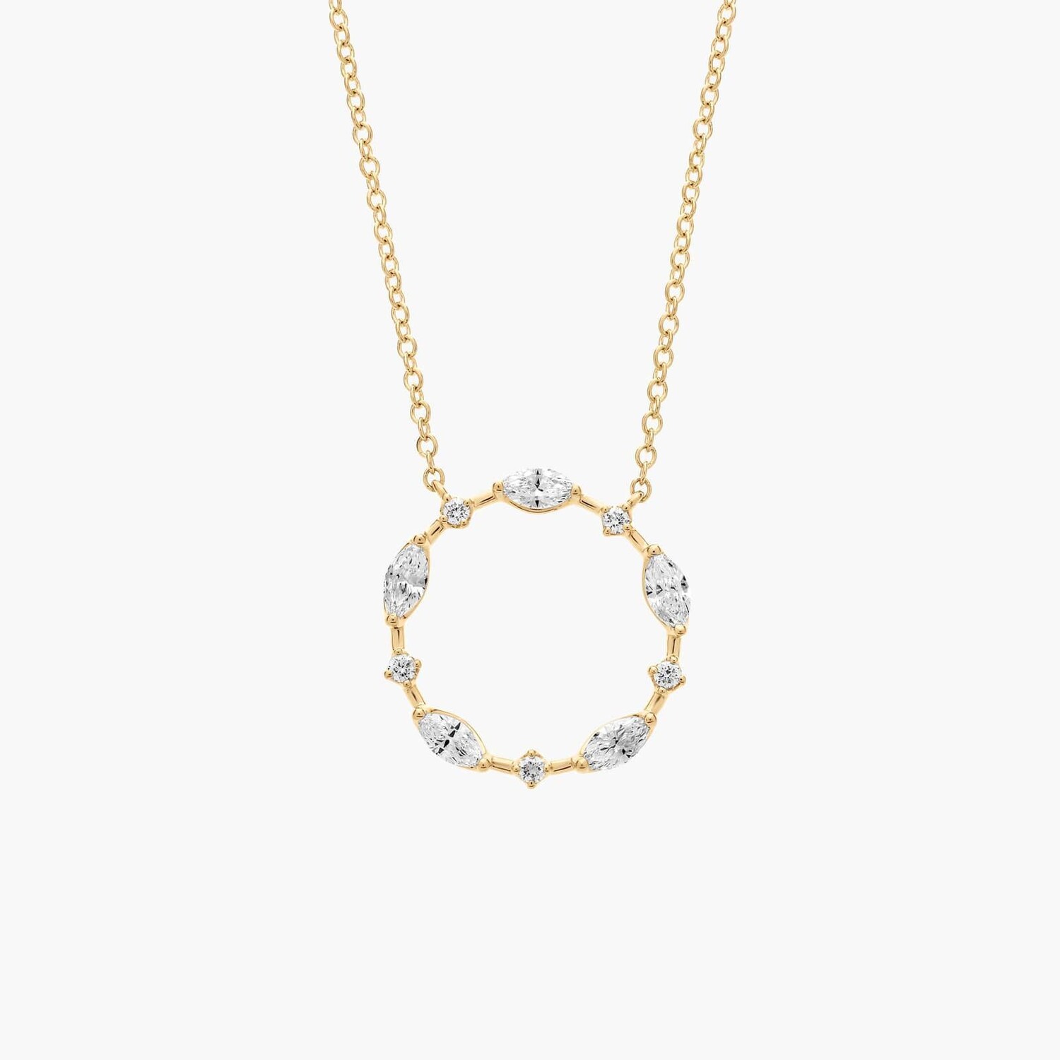 Ожерелье с чередующимися круглыми и маркизовыми бриллиантами из желтого золота 14 карат Blue Nile
Ожерелье с чередующимися круглыми и маркизовыми бриллиантами из желтого золота 14 карат Blue Nile