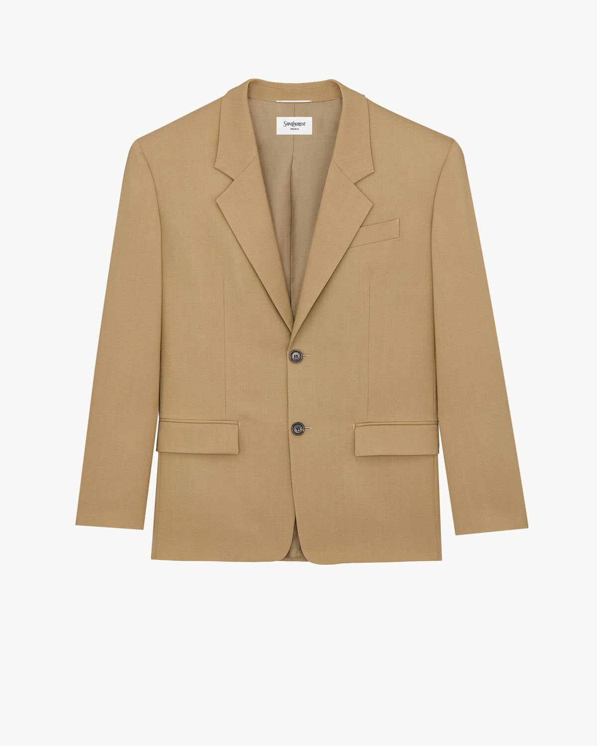 Жакет из шерсти и мохерового канваса SAINT LAURENT, бежевый
Жакет из шерсти и мохерового канваса SAINT LAURENT, бежевый