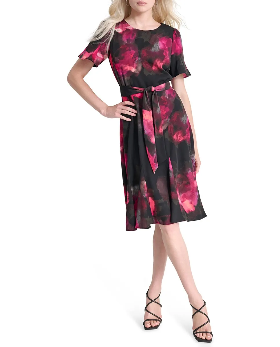 Платье-миди «годе» с короткими рукавами и расклешенной юбкой DKNY, мультиколор
Платье-миди «годе» с короткими рукавами и расклешенной юбкой DKNY, мультиколор