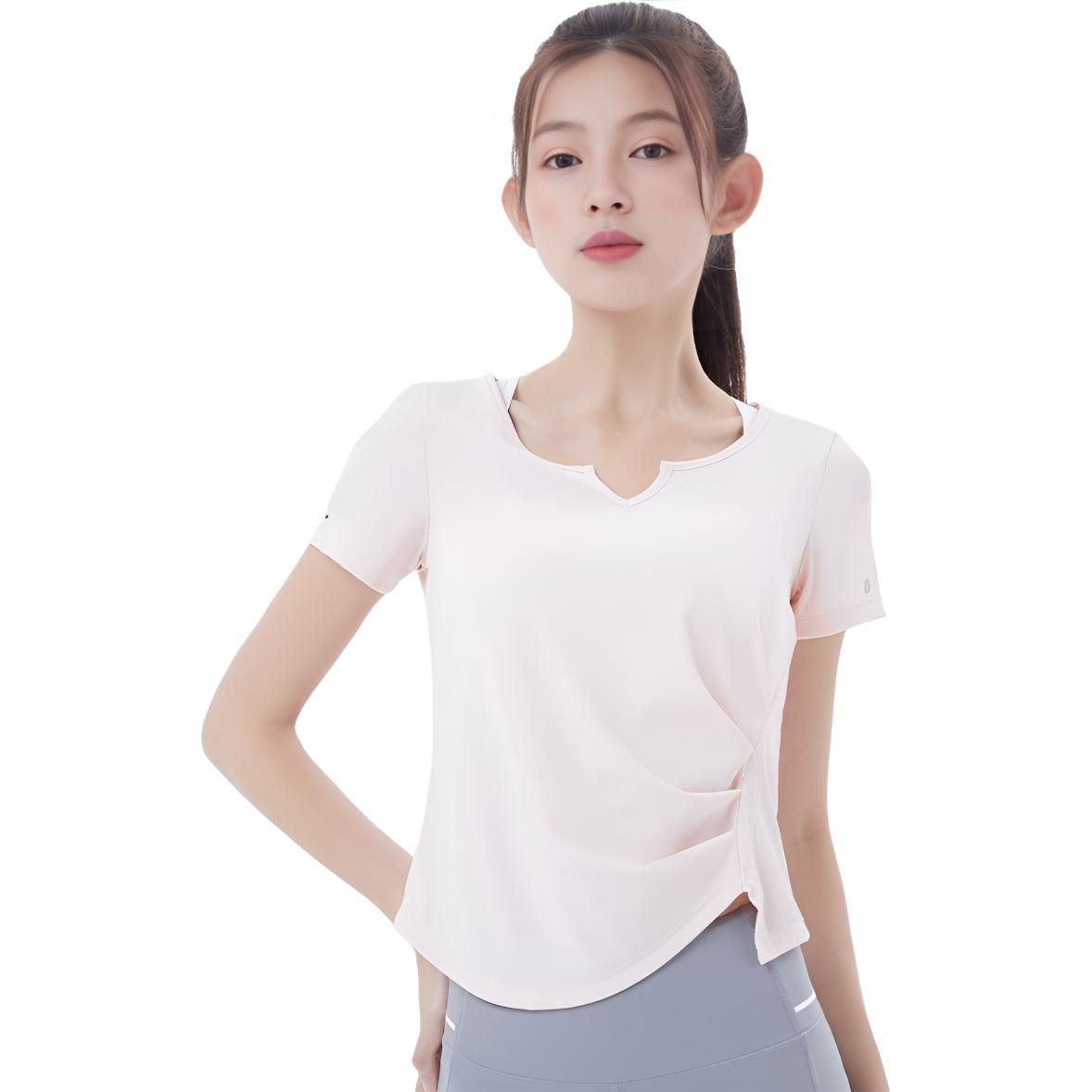 361° Футболка для йоги женская светло-розовая с V-образным вырезом Moderate
361° Футболка для йоги женская светло-розовая с V-образным вырезом Moderate