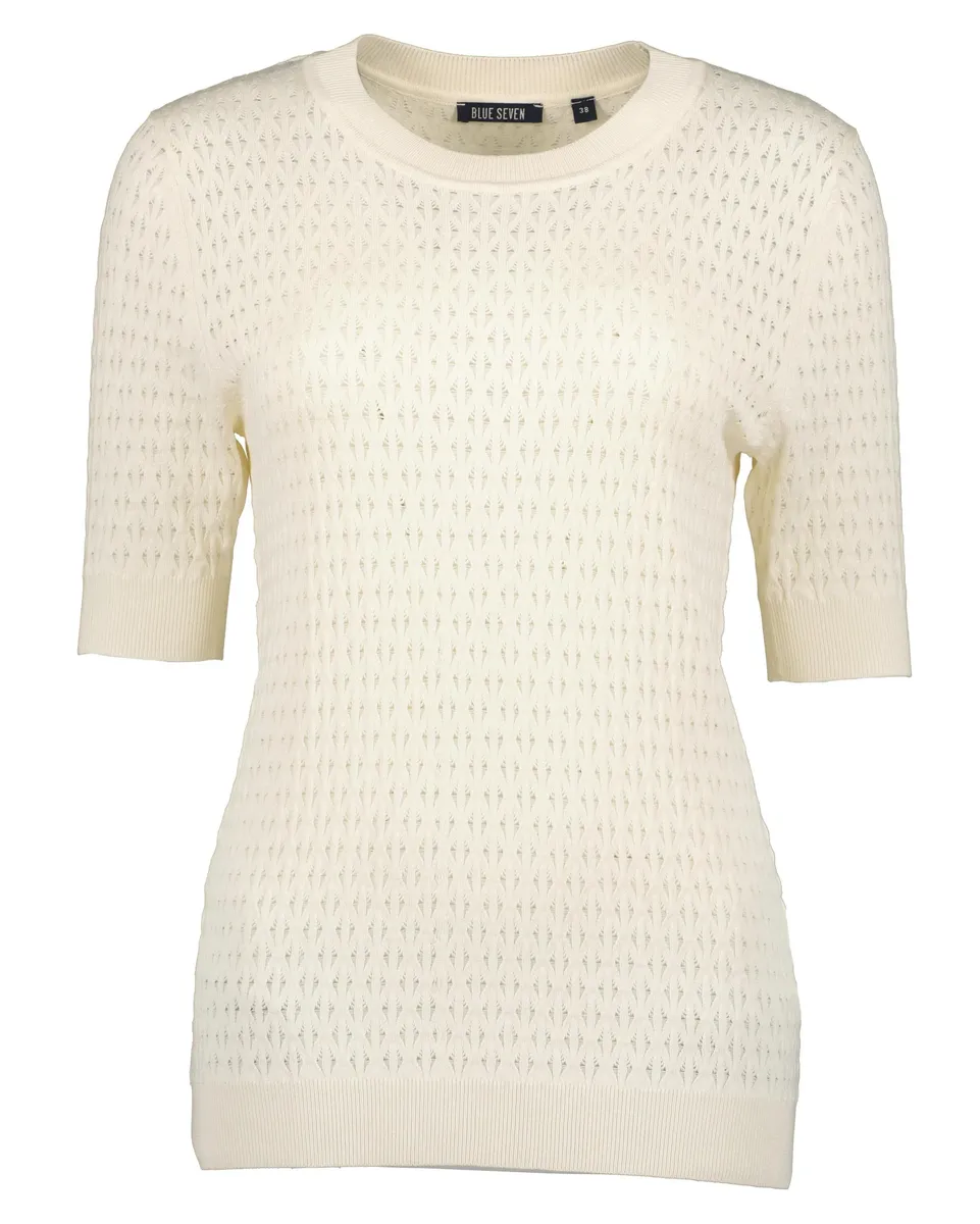 Вязаный свитер Blue Seven "Свитер с короткими рукавами Blue Seven SUMMER DARKS", белый 
Вязаный свитер Blue Seven "Свитер с короткими рукавами Blue Seven SUMMER DARKS", белый