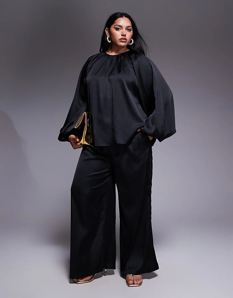 Широкие брюки-клеш из атласа ASOS DESIGN Curve черного цвета
Широкие брюки-клеш из атласа ASOS DESIGN Curve черного цвета