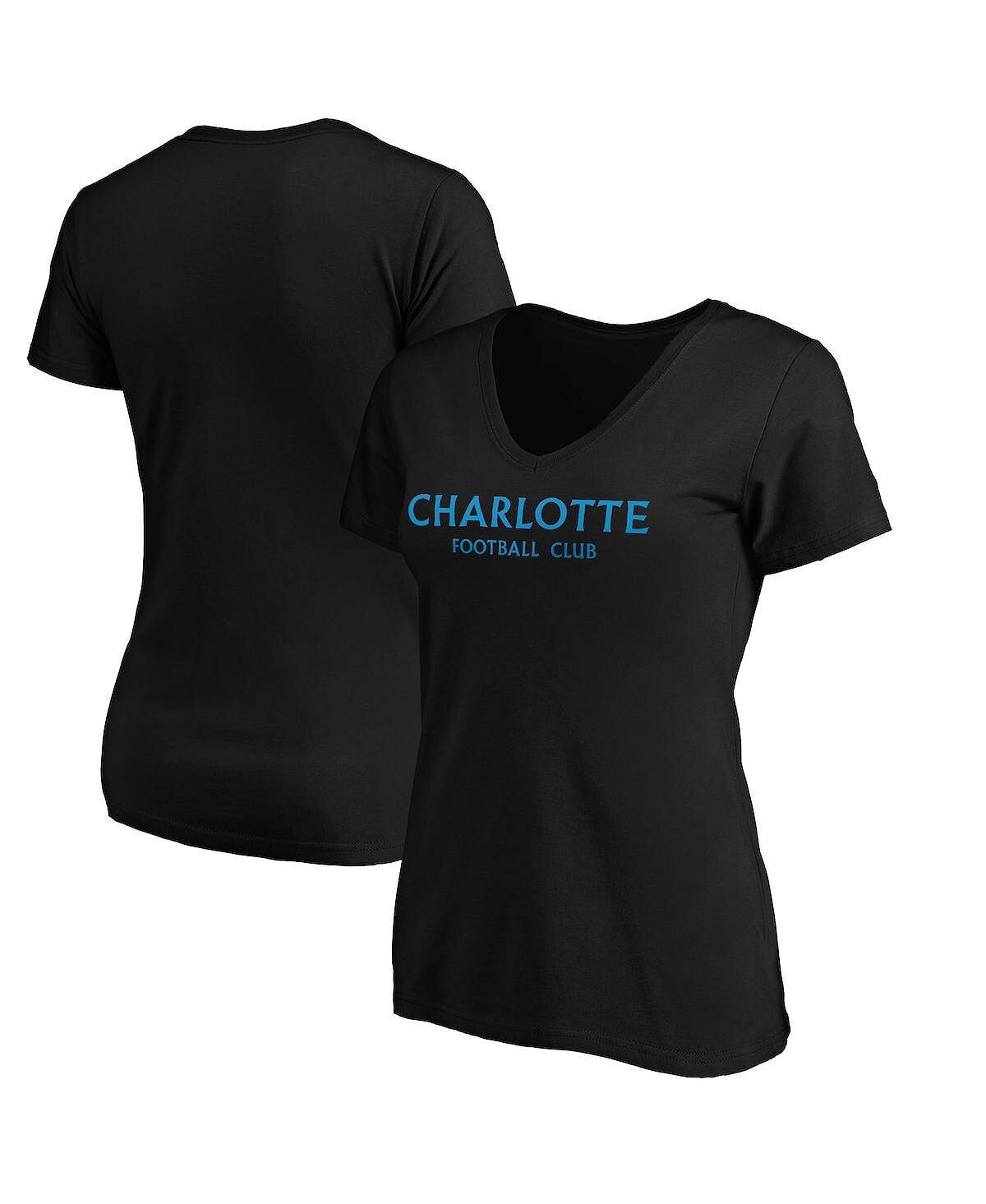 Женская черная футболка с v-образным вырезом и надписью Charlotte FC Wordmark Fanatics, черный
Женская черная футболка с v-образным вырезом и надписью Charlotte FC Wordmark Fanatics, черный