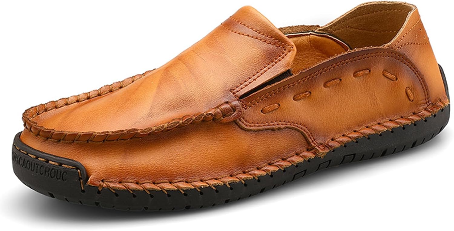 Мужские комфортные лоферы с плоской подошвой без застежек, мягкая кожа, классические ручной работы, повседневная обувь для прогулок, нескользящая платформа, лоферы Myctfiyst, коричневый
Мужские комфортные лоферы с плоской подошвой без застежек, мягкая кожа, классические ручной работы, повседневная обувь для прогулок, нескользящая платформа, лоферы Myctfiyst, коричневый