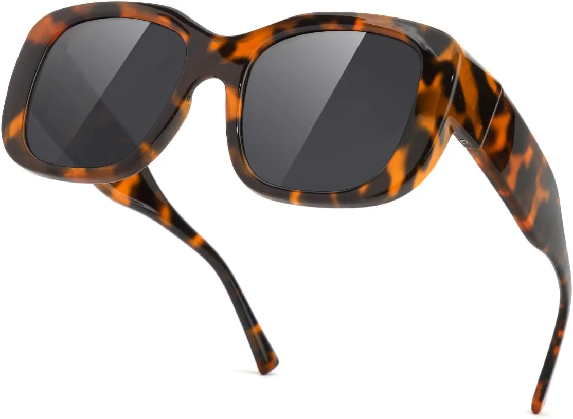 Солнцезащитные очки Meeloog Over Glasses для женщин, поляризованные, стильные, большие, квадратной формы, для вождения, MST0066, Tortoise Frame Black Lens
Солнцезащитные очки Meeloog Over Glasses для женщин, поляризованные, стильные, большие, квадратной формы, для вождения, MST0066, Tortoise Frame Black Lens