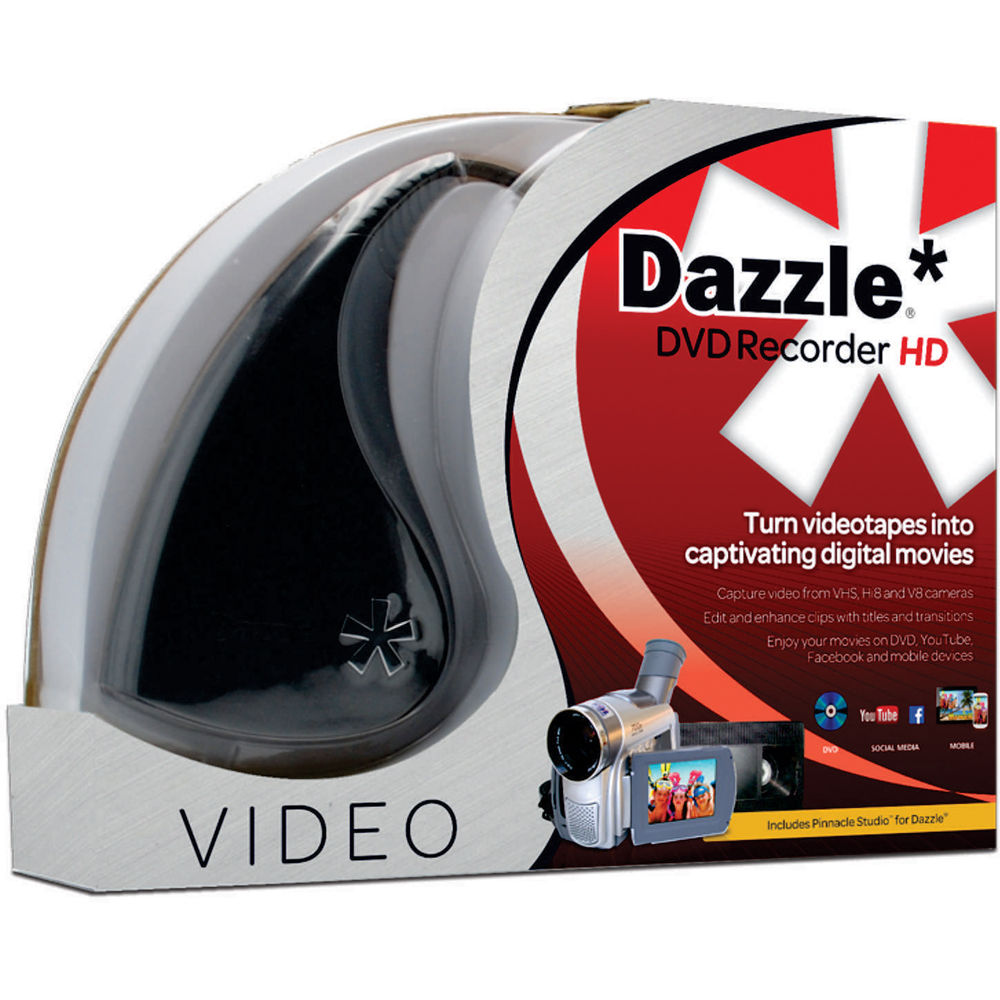 Pinnacle Dazzle DVD Recorder HD - адаптер видеовхода - USB 2.0
Pinnacle Dazzle DVD Recorder HD - адаптер видеовхода - USB 2.0