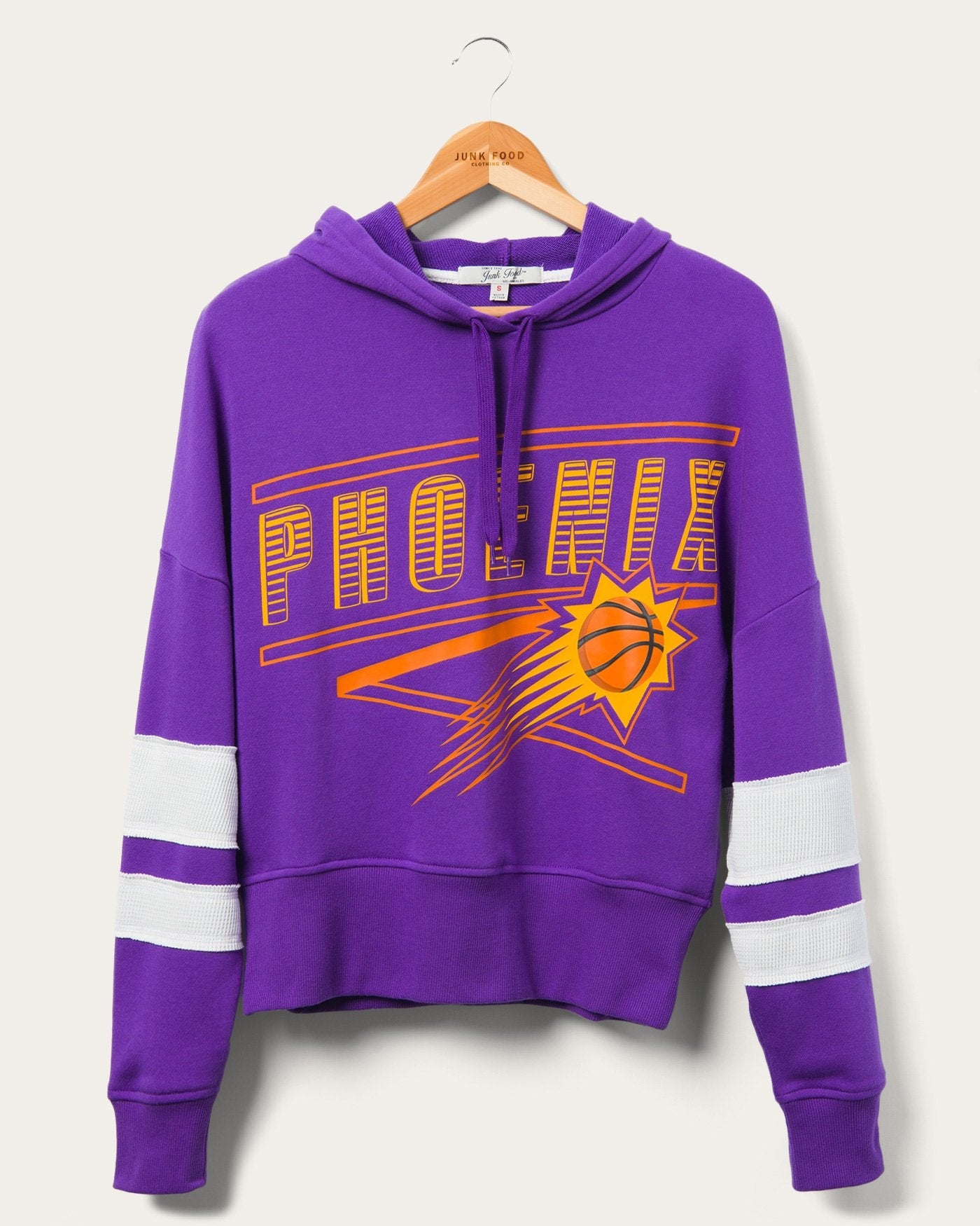 Женская полосатая флисовая толстовка Suns Overtime с капюшоном Junk Food Clothing, фиолетовый
Женская полосатая флисовая толстовка Suns Overtime с капюшоном Junk Food Clothing, фиолетовый