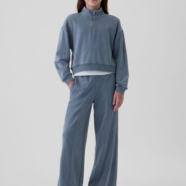 Укороченная толстовка с застежкой-молнией на половину длины Gap, синий
Укороченная толстовка с застежкой-молнией на половину длины Gap, синий