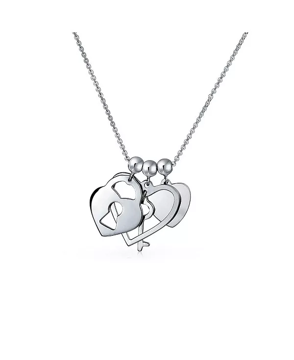 Ожерелье с подвеской в виде сердца «Замок и ключ» из стерлингового серебра Bling Jewelry, silver
Ожерелье с подвеской в виде сердца «Замок и ключ» из стерлингового серебра Bling Jewelry, silver