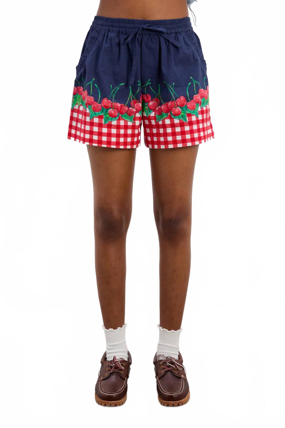 Женские шорты Cherry Pie темно-синего цвета Damson Madder, темно-красный
Женские шорты Cherry Pie темно-синего цвета Damson Madder, темно-красный