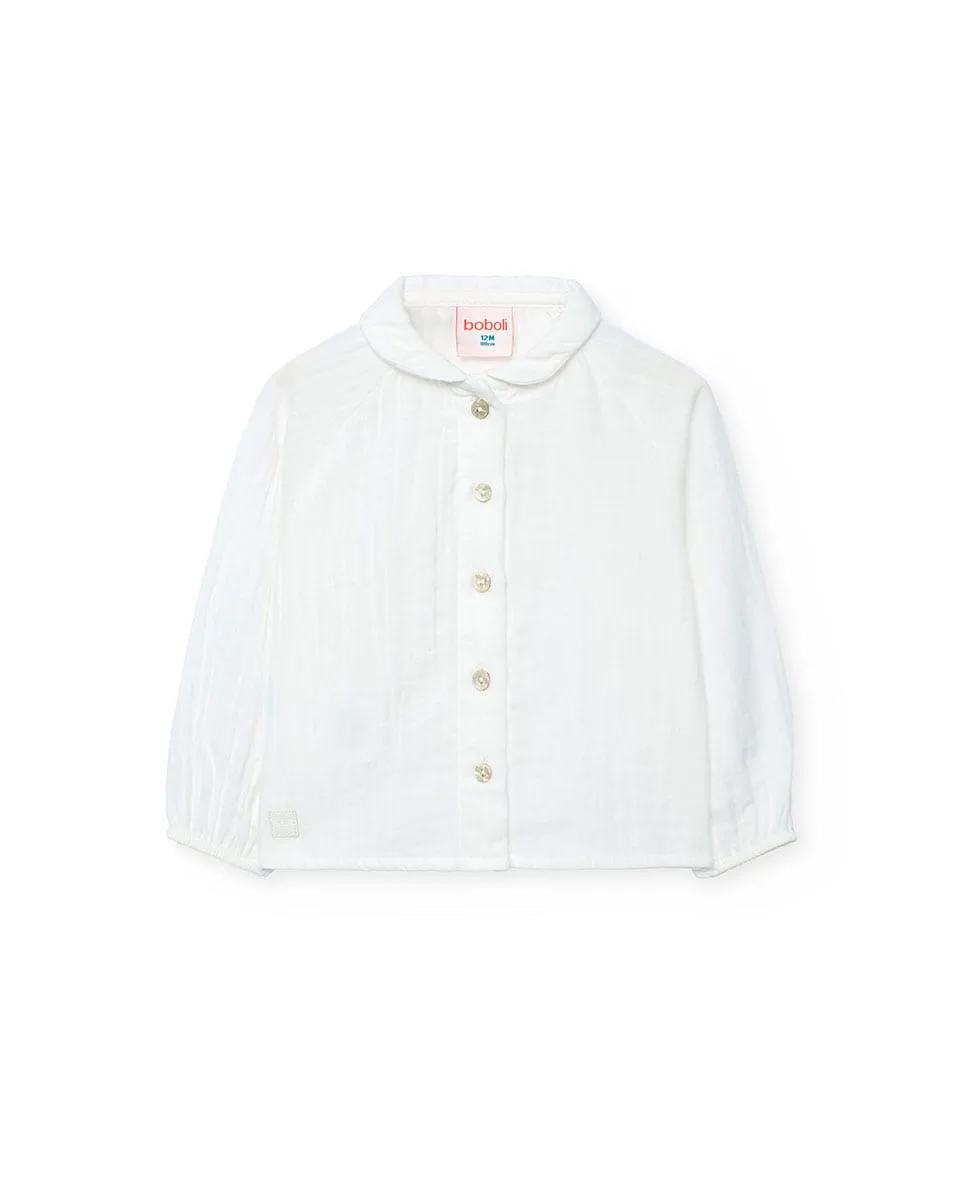 Детская муслиновая рубашка с длинным рукавом Boboli, белый
Детская муслиновая рубашка с длинным рукавом Boboli, белый