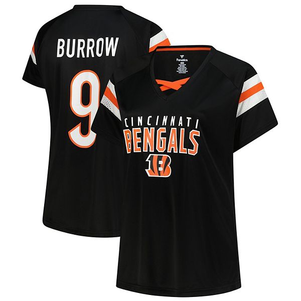 Женская футболка Joe Burrow Cincinnati Bengals plus size с именем и номером Fanatics
Женская футболка Joe Burrow Cincinnati Bengals plus size с именем и номером Fanatics