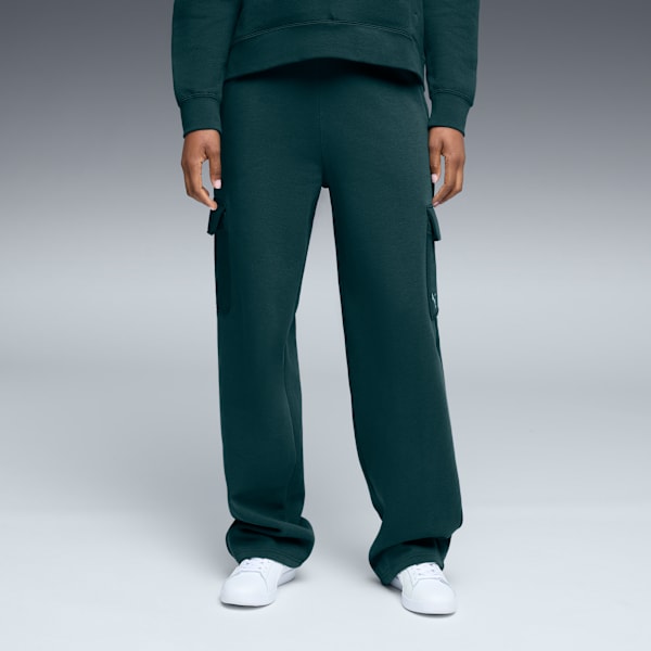 Женские прямые брюки-карго Puma Elevated Essentials, зеленый
Женские прямые брюки-карго Puma Elevated Essentials, зеленый