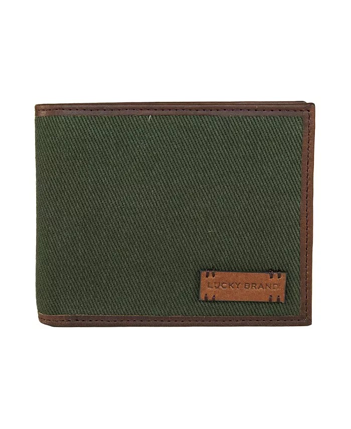 Мужской бумажник-книжка из холста с кожаными вставками Lucky Brand, зеленый
Мужской бумажник-книжка из холста с кожаными вставками Lucky Brand, зеленый