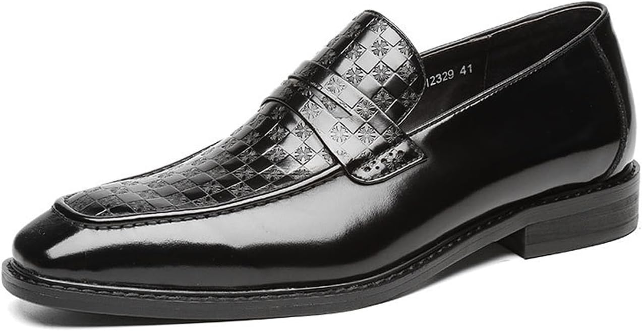 Мужские лоферы Santimon из натуральной кожи без шнурков - дизайнерские классические туфли с текстурированной клетчатой передней частью - стильные пенни-лоферы для работы, свадьбы и официальных мероприятий, черный
Мужские лоферы Santimon из натуральной кожи без шнурков - дизайнерские классические туфли с текстурированной клетчатой передней частью - стильные пенни-лоферы для работы, свадьбы и официальных мероприятий, черный