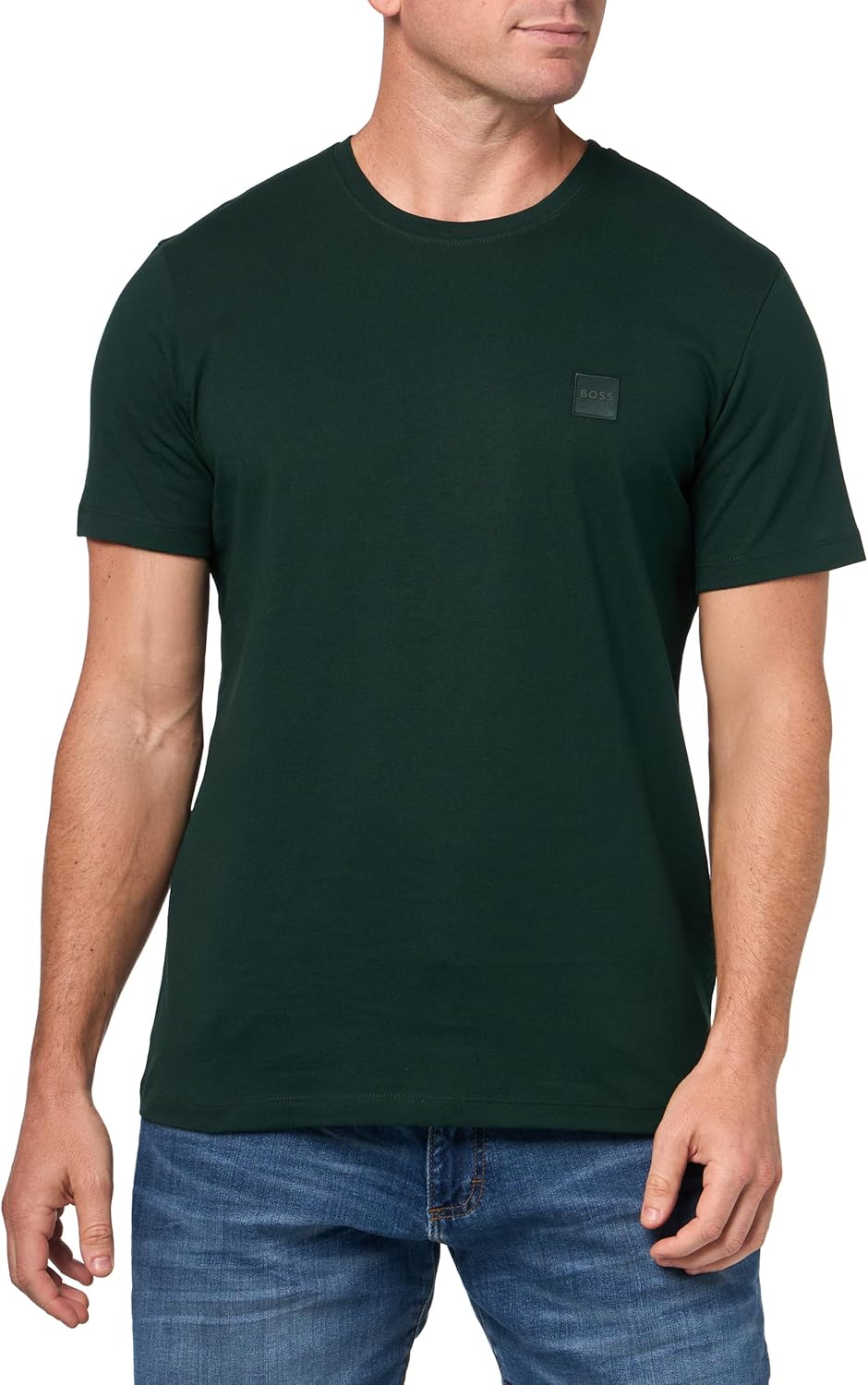 Мужская футболка BOSS с тональной тканой нашивкой-логотипом, Dark Forest Green, Зеленый, Мужская футболка BOSS с тональной тканой нашивкой-логотипом, Dark Forest Green
Мужская футболка BOSS с тональной тканой нашивкой-логотипом, Dark Forest Green, Зеленый, Мужская футболка BOSS с тональной тканой нашивкой-логотипом, Dark Forest Green