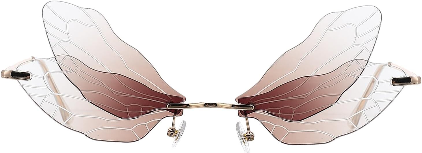 Солнцезащитные очки Healifty Rimless Dragonfly Wing Sunglasses для женщин, с неровными коричневыми линзами, унисекс, модные, с защитой от УФ-излучения, легкие, для использования на открытом воздухе, Brown
Солнцезащитные очки Healifty Rimless Dragonfly Wing Sunglasses для женщин, с неровными коричневыми линзами, унисекс, модные, с защитой от УФ-излучения, легкие, для использования на открытом воздухе, Brown