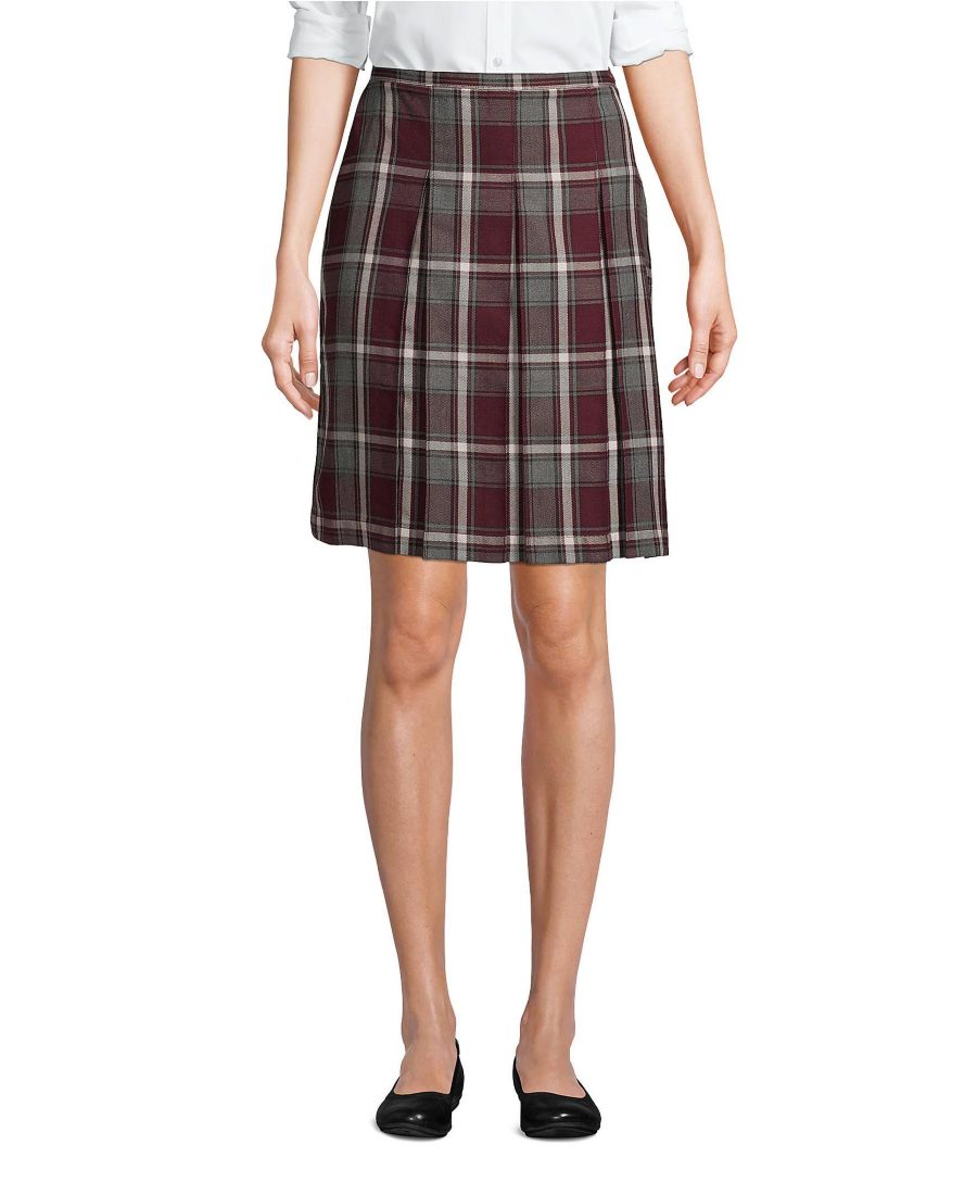 Женская клетчатая юбка-плиссе длиной до колена Lands' End, Burgundy/gray plaid
Женская клетчатая юбка-плиссе длиной до колена Lands' End, Burgundy/gray plaid