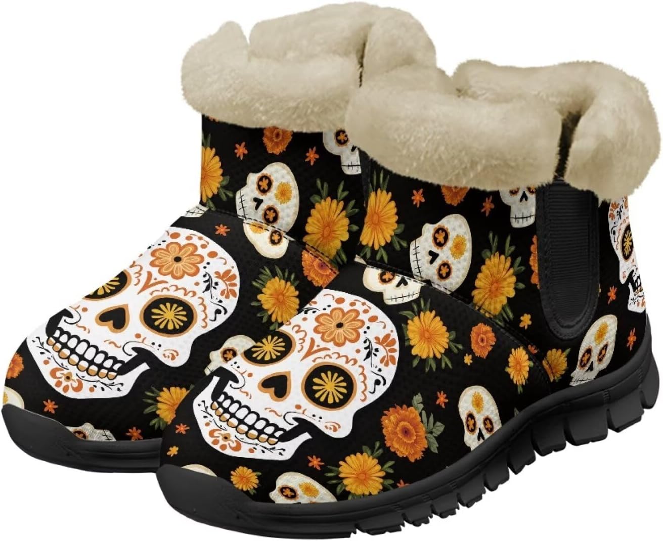 Зимние ботинки Noprint для женщин и мужчин, снегоступы с меховой подкладкой, зимние туфли на липучке, ботильоны для прогулок на улице Noprintge, Boho Skull Floral
Зимние ботинки Noprint для женщин и мужчин, снегоступы с меховой подкладкой, зимние туфли на липучке, ботильоны для прогулок на улице Noprintge, Boho Skull Floral