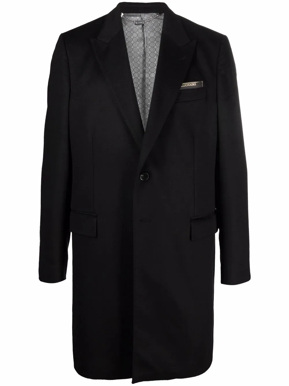 Кашемировое пальто с логотипом Billionaire, черный
Кашемировое пальто с логотипом Billionaire, черный