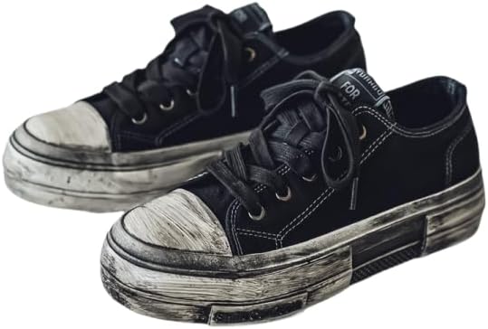 Мужские кеды в винтажном стиле, вдохновленные уличной модой, из холщовой ткани - изношенный однотонный цвет Hhhchpm, черный
Мужские кеды в винтажном стиле, вдохновленные уличной модой, из холщовой ткани - изношенный однотонный цвет Hhhchpm, черный