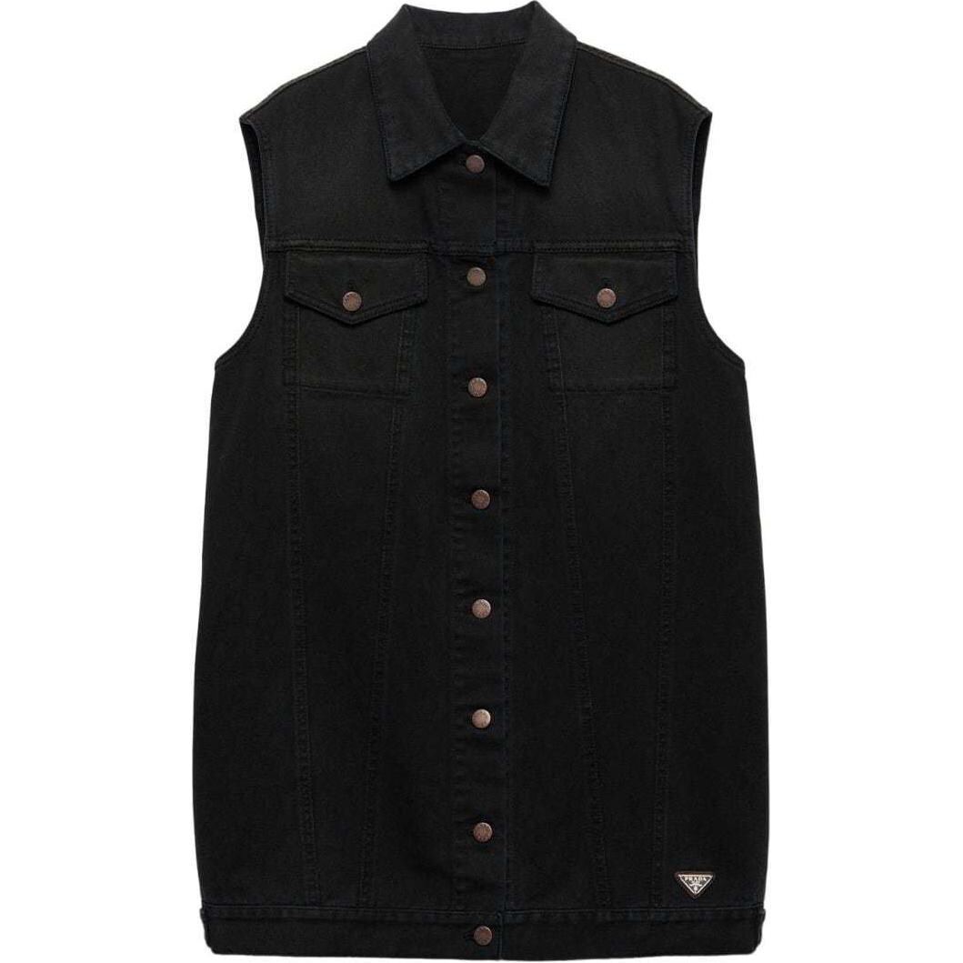 Платье женское Prada без рукавов, черный 
Платье женское Prada без рукавов, черный