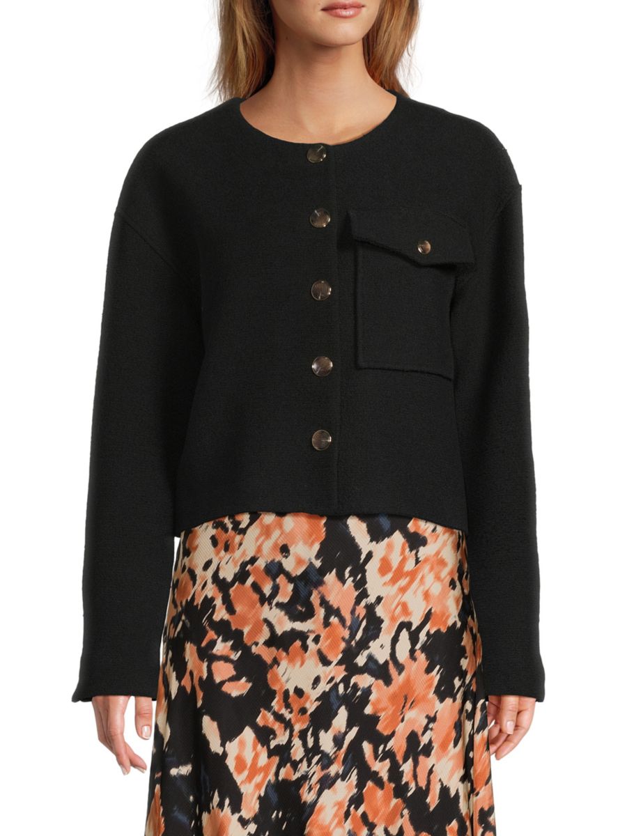 Укороченная куртка Kento на пуговицах спереди Tanya Taylor, черный
Укороченная куртка Kento на пуговицах спереди Tanya Taylor, черный